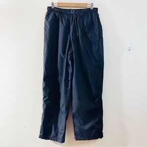Vintage Nike Nylon High Rise Track Pants Men Size Medium Black Pockets